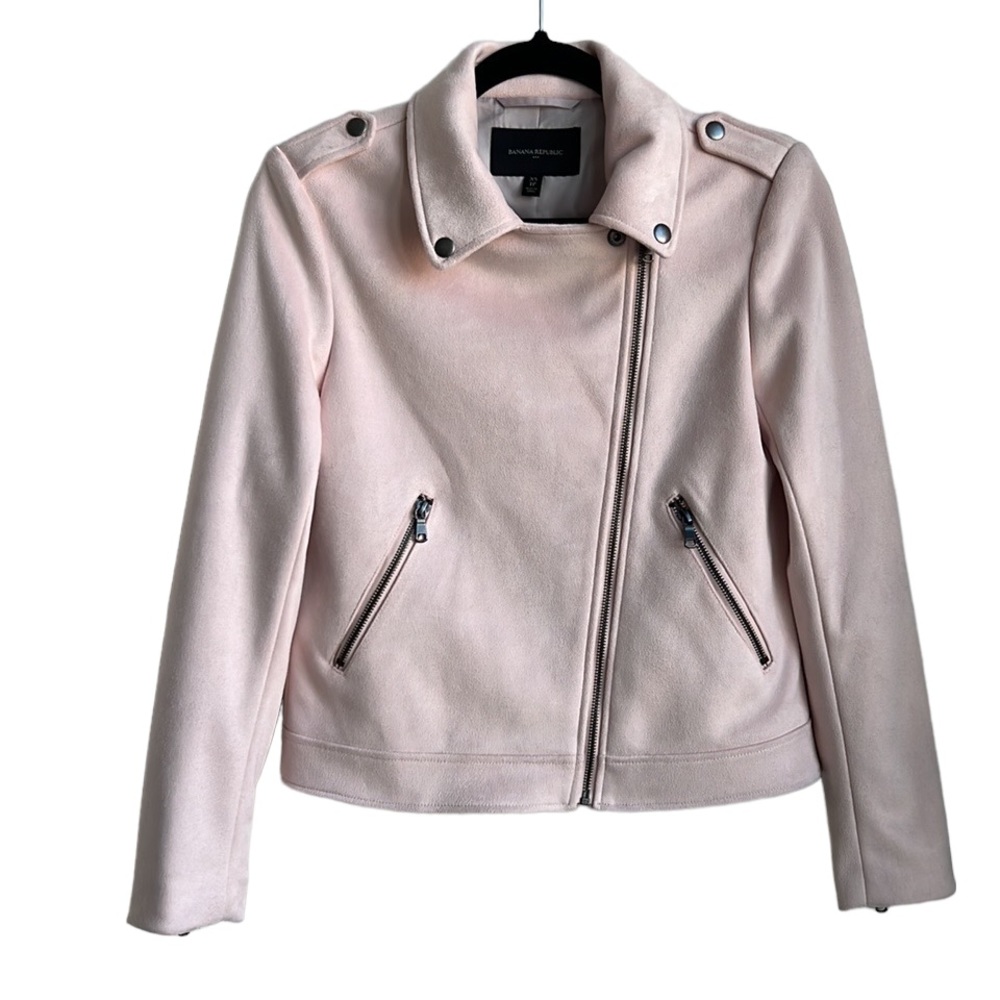 Banana Republic faux suede moto jacket